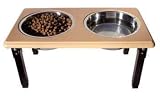 Posture Pro Adjustable Stainless Steel Double Diner 2 - Quart Oak