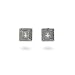 Eve's Addiction Mens Sterling Silver Square Cut CZ Earrings