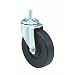 E.R. Wagner Stem Caster, Swivel, Polyolefin Wheel, Plain Bearing, 280 lbs Capacity, 5" Wheel Dia, 1-1/4" Wheel Width, 5-1/2" Mount Height, 1/2"-13 Stem Dia, 1" Stem Height