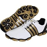 Adidas Tour 360 4.0 Golf Shoes (ADM0111) : White - Black - Metallic Gold 13 M