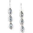 14K White Gold Sky Blue Topaz Earrings