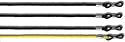 4 PACK - 3 x Black 1 x Yellow - HEAVY DUTY Universal Glasses Cord For Spectacles & Sunglasses 23" - Unisex by XT Accessories