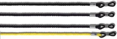 4 PACK - 3 x Black 1 x Yellow - HEAVY DUTY Universal Glasses Cord For Spectacles & Sunglasses 23 - Unisex by XT Accessories
