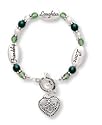 Clearly Charming Friendship, Laughter, Love, Irish Silver & Crystal Expressively Yours Bracelet