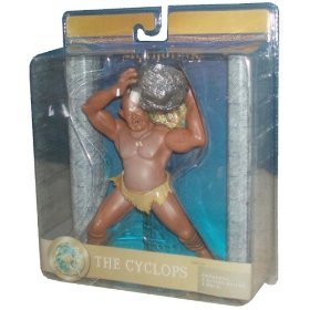 31arwShVlmL Greek Mythology 6 Inch Tall Action Figure   Cyclops with Rock Boulder
