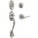 Kwikset 98001-107 Signatures Shelburne SmartKey Handleset with Tustin Interior Lever in Satin Nickel Finish