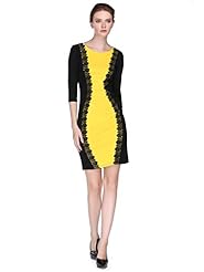 Cotton/Polyester Above the Knee Vintage Lace Colorblocking Evening Dress/Prom Dress/Party Dress/Wedding Dress 