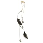 Kyanite Hair Jewel 01 Blue Stone Crystal Healing Black Feather Silver Extension Clip 12