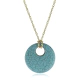 Privileged NYC Turquoise Pendant Gold Rope Cha