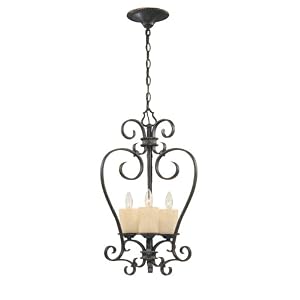 World Imports Lighting 5953-97 Stafford Spring 3-Light Lantern, Dark Antique Bronze by 