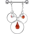 Hyacinth Circular Teardrop Trilogy Nipple Ring