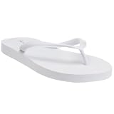 DUNLOP Women's PLAIN PVC TOE POST  WHITE LP3225 4 UK Regular