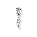 Sea Horse Dangle Charm in Sterling Silver for 3mm