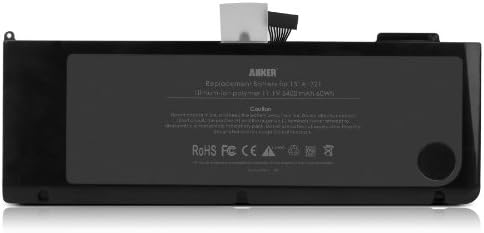 Anker® New Laptop Battery for Apple A1321 A1286 (only for 2009 2010 Version) Unibody MacBook Pro 15'', fits MB985 MB986J/A MC118 - 18 Months Warranty [Li-Polymer 6-cell 5400mAh/60Wh]