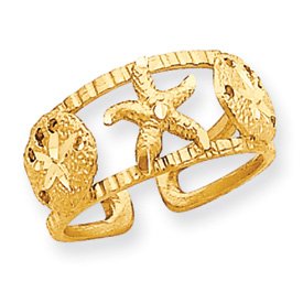 14k Starfish Toe Ring by JewelryWeb