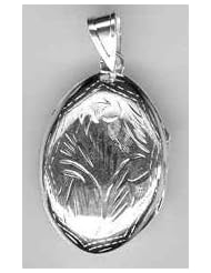 Silverflake -Sterling Silver Lockets- Oval Locket