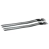 Origin 8 - Double Toe Straps  for Urban/MTB/Road Toe Clips, Black, Pair.