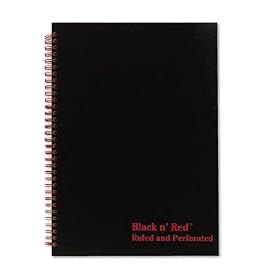 Black N- Red(R) Wirebound Notebook Journal, 1 Subject, Ruled And Perforated, 11 3 4 x 8 1... by Black n' Red
