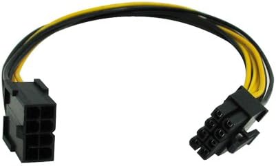 12" 8-Pin PCI-Express PCI-E Video Card Power Male to Female Extension Cable