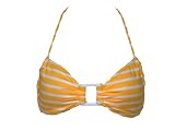Surfside Candy-striped Swimsuit-top w/Center Buckle