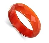 Impressive Dyed Faceted 6 MM Carnelian Gemstone Agate Ring