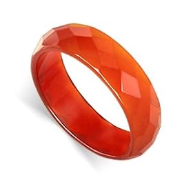 Impressive Dyed Faceted 6 MM Carnelian Gemstone Agate Ring by Gem Avenue