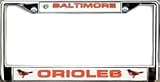 Baltimore Orioles Chrome License Plate Frame