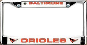 Baltimore Orioles Chrome License Plate Frame