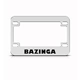 Bazinga Big Bang Theory Metal Bike Motorcycle license plate frame Holder by SpeedyMoto