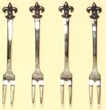 Decorative Fleur De Lis Mini Fork Set / 4