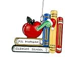 Book Worm Personalized Christmas Ornament