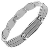 Titanium Bracelet Includes combination of matte and shiny polish.Width: 11mm Length: 8.5 Size Adjustable