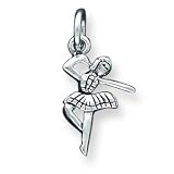Sterling Silver Antique Ballerina Charm with 20 inch Sterling Silver Chain