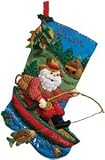 31asyYfQ5RL. SL160  Bucilla Fishing Santa Stocking Kit