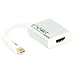 Apple Mini DisplayPort to HDMI Adapter cable by Neet� - (for Unibody MacBook - Pro - Air - iMac + PC with Mini DP etc. * Note: Supports new THUNDERBOLT port *) - Special Silver Edition *** WITH AUDIO ***