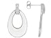 WHITE RESIN AND DIAMOND ACCENT STERLING SILVER EARRINGS