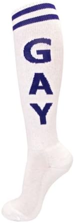 Urban Word Socks Novelty Tube/Knee Highs-Gay,One Size Fits Most