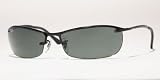 RAY BAN 3186 006 71 MATTE BLACK SEMI-RIMLESS SUNGLASSES by 