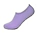 Freely Barefoot Water Skin Shoes Aqua Socks for Beach Swim Surf Yoga Exercise Violet 5. XL (US M:7.5~9, W:8.5~10)
