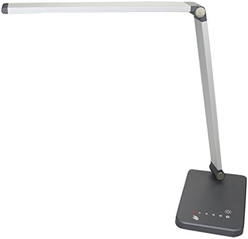 NICEYOU Dark-grey 7-Watt LED Desk Lamp 4-Mode (Reading/Studying/Relaxing/Bedtime) 6-Level Stepless Dimmer (One Touch-Sensitive Control Panel to Control Brightness) with US Plug Adapter