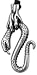 Snake in Hand Silver Tone Pewter Pendant