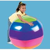 GIANT RAINBOW BEACH BALL - HUGE 4 FEET DIAMETER!