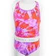 Girls Pink Tie Dye Printed Two Piece Tankini Swimsuit
