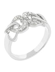 Linked CZ Hearts Ring