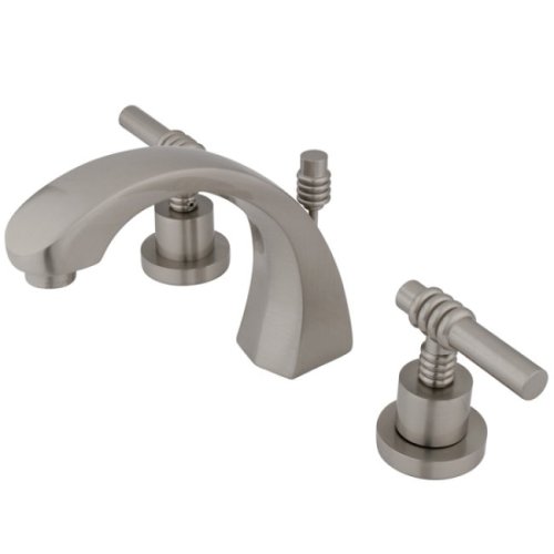 Kingston Brass KS4988ML Milano 8-Inch Widespread Lavatory Faucet, Satin Nickel (Not CA/VT Compliant)