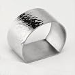 Ginkgo Hammered Pewter Napkin Rings, Set of 4