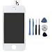 Fosmon Replacement Digitizer and Touch Screen LCD Assembly for White Apple iPhone 4 (Fits CDMA Verizon/Sprint iPhone 4 only) + 7 Piece Repair Tool Kit