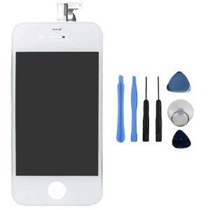 Replacement Digitizer and Touch Screen LCD Assembly for White Apple iPhone 4 (Fits CDMA Verizon/Sprint iPhone 4 only) + 7 Piece Repair Tool Kit Replacement Digitizer and Touch Screen LCD Assembly for White Apple iPhone 4 (Fits CDMA Verizon/Sprint iPhone 4 only) + 7 Piece Repair Tool Kit