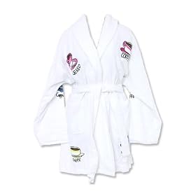 Buy Aegean Coffee Delight White Terrycloth Robe by Aegean