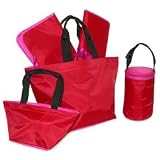 5-Piece Tote Set - Cayenne/Berry
